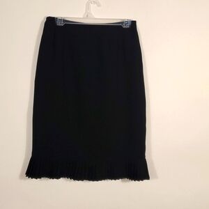 Black A line Skirt with Ruffles Hem Size 6